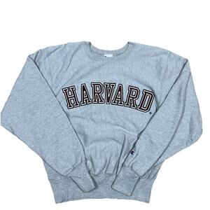 VTG Champion Reverse Weave Harvard Crewneck Sweatshirt Stitched Letters 90s Y2K